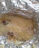 Papa rellena de pollo y champiñones