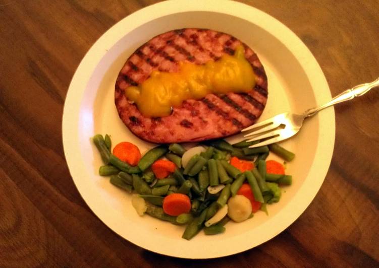 Grilled Ham Steak & Veggies Grilled Ham Steak & Veggies