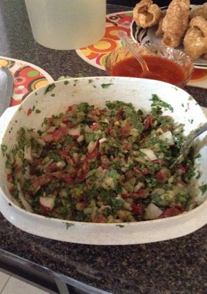 A picture of Mexican Pico de Gallo.