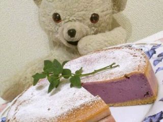 Purple Sweet Potato Baked Cheesecake