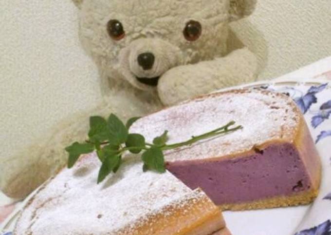 Recipe of Super Quick Purple Sweet Potato Baked Cheesecake