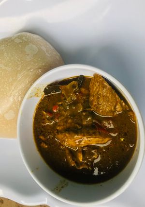 A picture of Miyan Kuka 😋 (Baobab leaf soup).