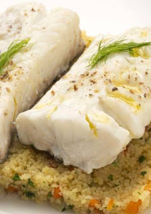 Una foto de Bacalao con cuscus