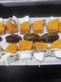 Banderillas de boniato, boquerones y queso
