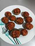 Champiñones rellenos al parmesano