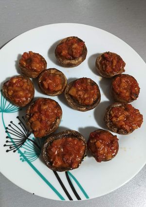 Una foto de Champiñones rellenos al parmesano