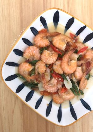 Foto resep Tumis Udang Cabe Merah Ijo