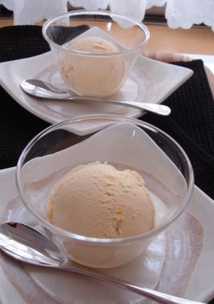 A picture of Rich Sake Lees Ice Cream.