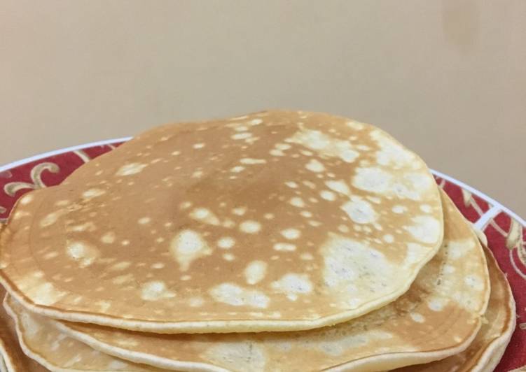 Cara mengolah Pancake Vanila Lembut  yang Sedap