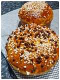 Cramique au sucre et pépites  de chocolat