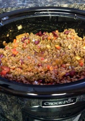 A picture of Crock Pot Beef Chili.