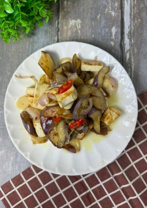 Gambar Tauhu dan terung goreng tumis