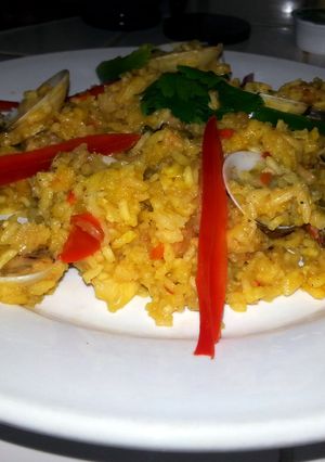 A picture of Seafood Paella.