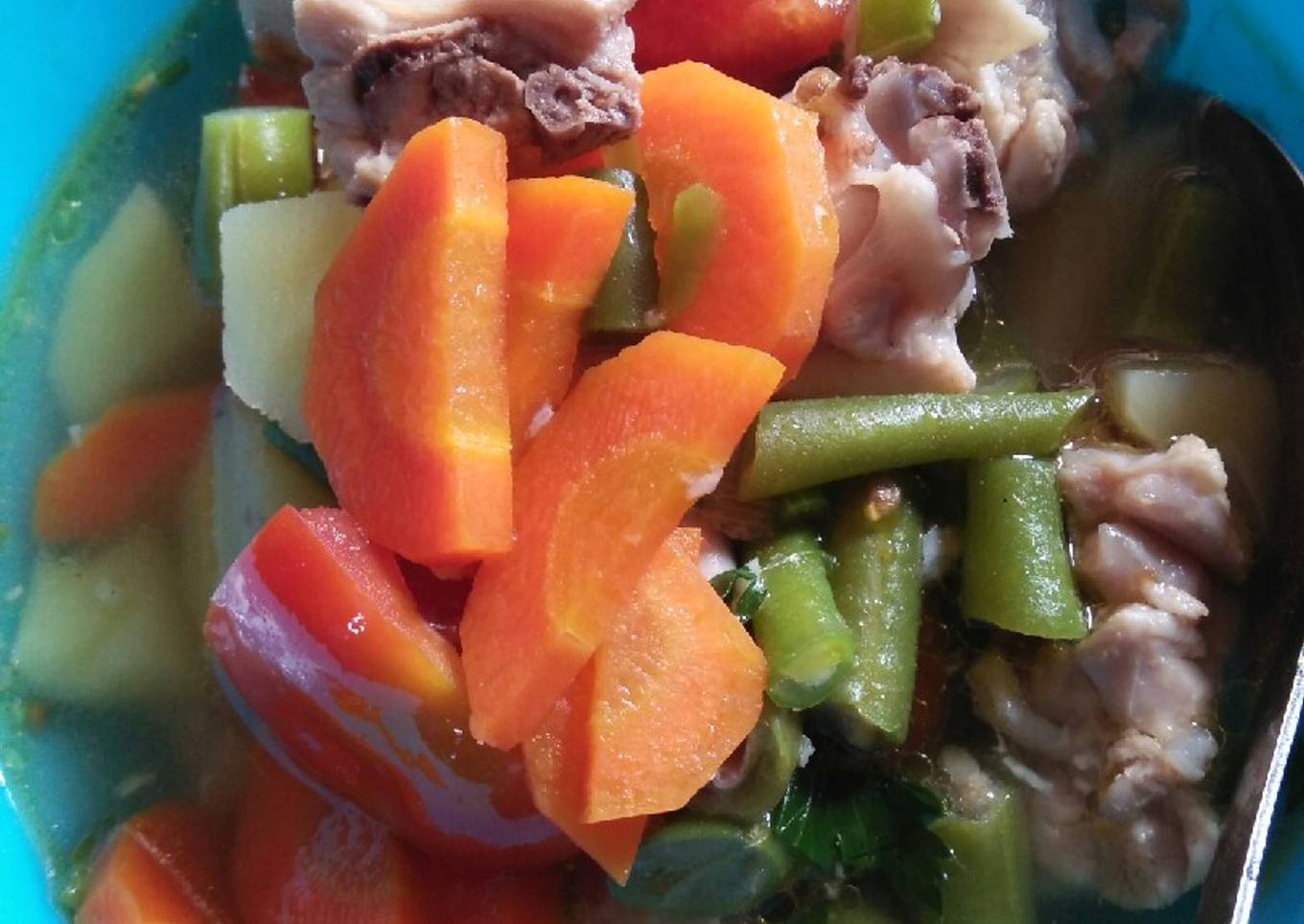 Sop ayam bumbu ulek simple