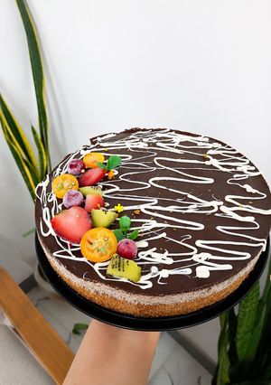 عکسی از دستور چیزکیک شکلاتی