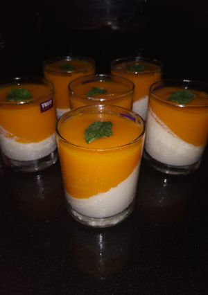 A picture of Mango Panna Cotta.
