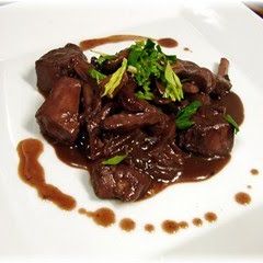 A picture of Red Wine Chicken Stew.