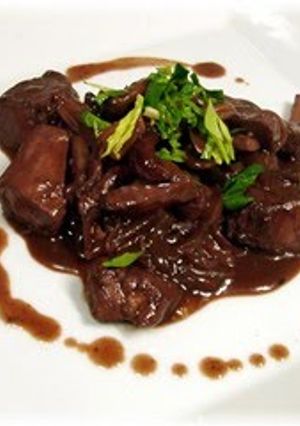 A picture of Red Wine Chicken Stew.