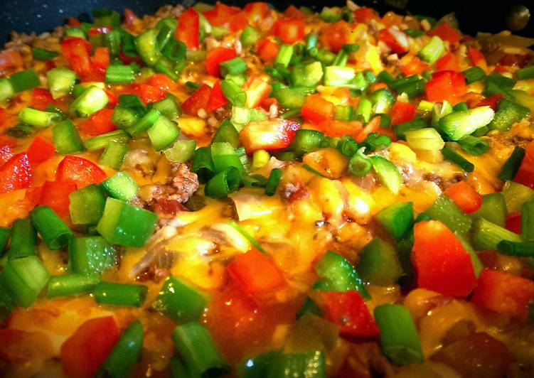 One Pan Skillet Stuffed Bell Peppers