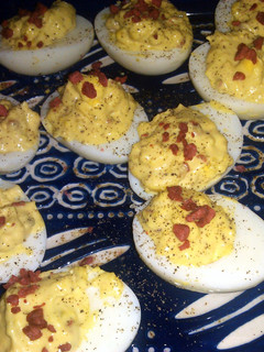 A picture of u devil u, devilled eggs.