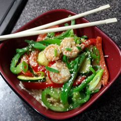 A picture of Lemongrass & Ginger Shrimp Stirfry.
