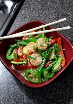 A picture of Lemongrass & Ginger Shrimp Stirfry.