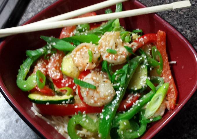 Lemongrass & Ginger Shrimp Stirfry