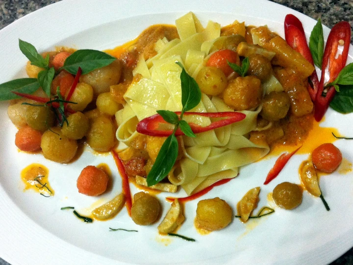 Easy Ways Make|Recipe} Tagliatelle In Sweet Potato Red Curry Sauce the So Delicious