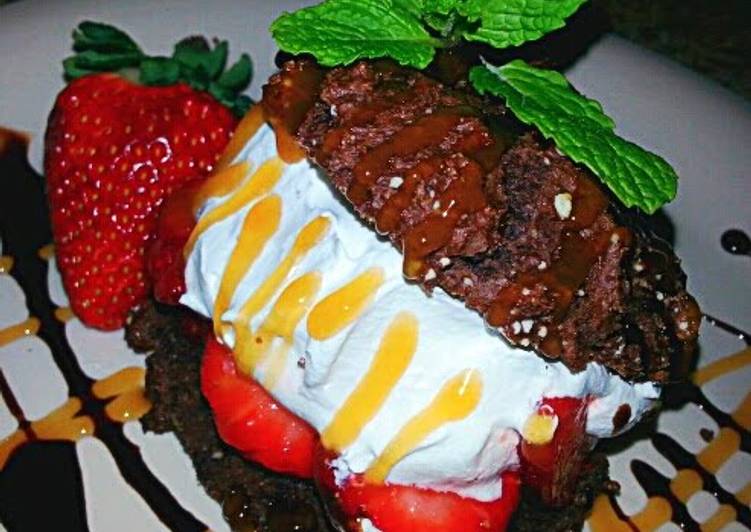 Chocolate Amaretto Strawberry Shortcakes