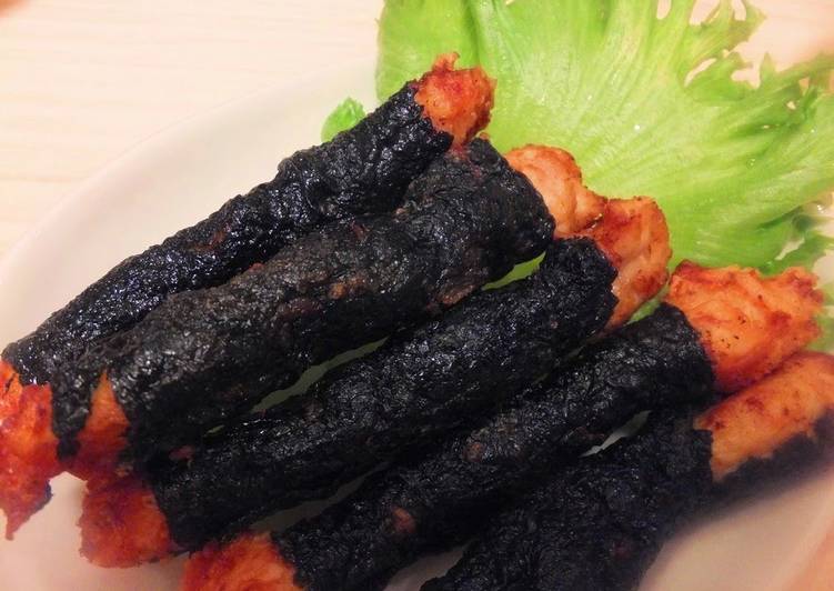 Step-by-Step Guide to Make Super Quick Homemade Fried Chicken (Tenderloin) Wrapped with Nori Seaweed, Great for Bento