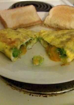 A picture of Easy Broccoli and Cheese Omelette.