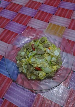Foto resep Orak-arik telur sawi putih