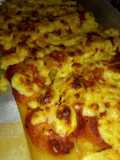 Canelones al horno rellenos de queso