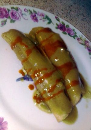 A picture of Fried enchiladas!.