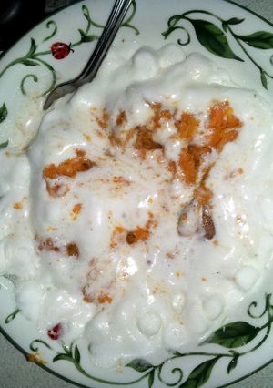 A picture of Marshmallow sweet potatoe treat.