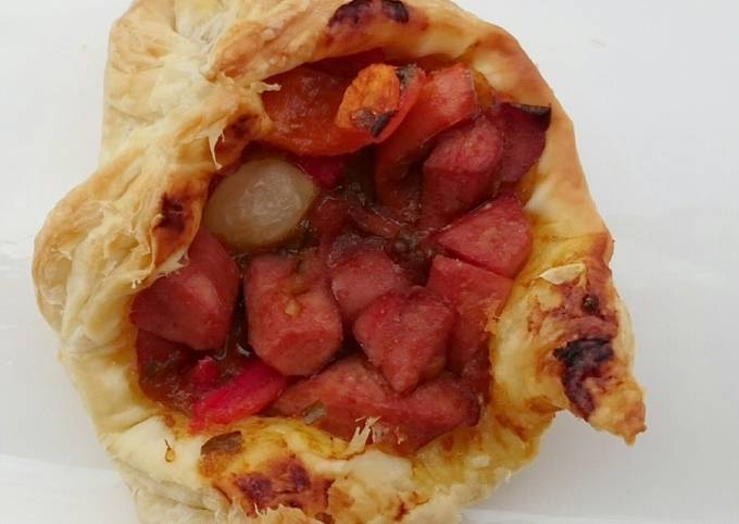 Recipe of Eric Ripert Curried Hotdog And Jalepeno Puff Pastry