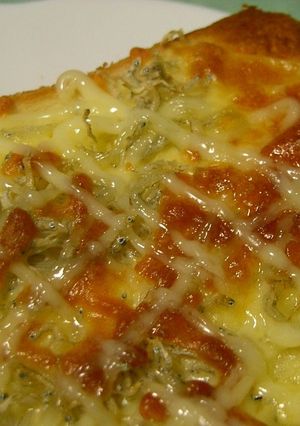 A picture of Chirimenjako and Cheese on Toast.