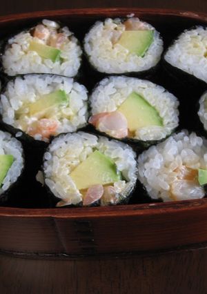 A picture of Avocado and Shrimp California Roll.