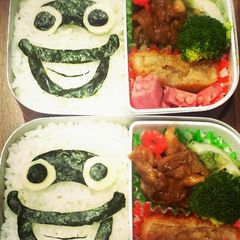 A picture of Youkai Watch Easy Whisper Character Bento.
