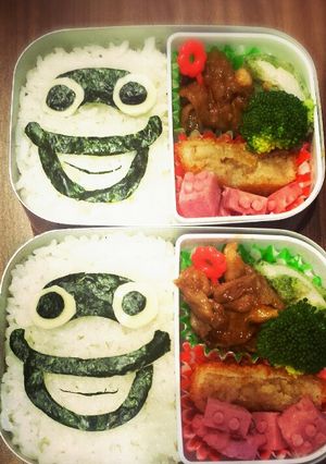 A picture of Youkai Watch Easy Whisper Character Bento.