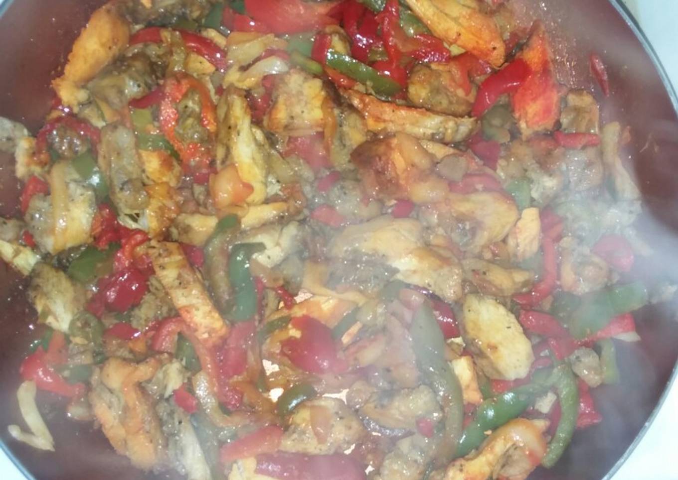 Easy chicken fajitas