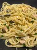 Spaghetti in padella 75 tonno e olive