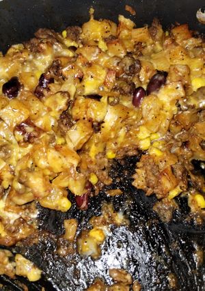 A picture of Easy Taco Tuesday Cheesy Potato Skillet GF.
