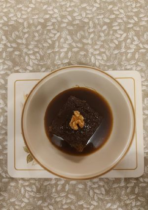 A picture of Vegan sticky toffee pudding.