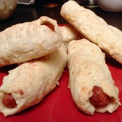 A picture of Pigs in a blanket.
