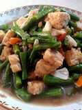 Tumis Tempe kacang panjang saus tiram