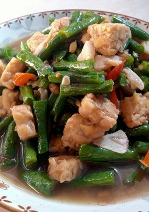 Foto resep Tumis Tempe kacang panjang saus tiram
