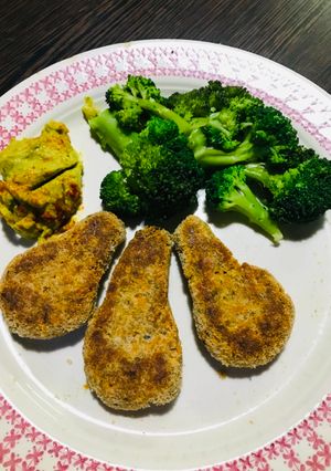Una foto de Atún + garbanzo + zanahoria en bastoncitos/hamburguesas nutritivo y rico!!