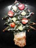 Christmas Tree Flatbread Pizza