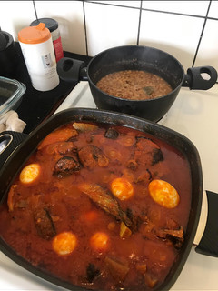 A picture of Beans and fish pepper stew.